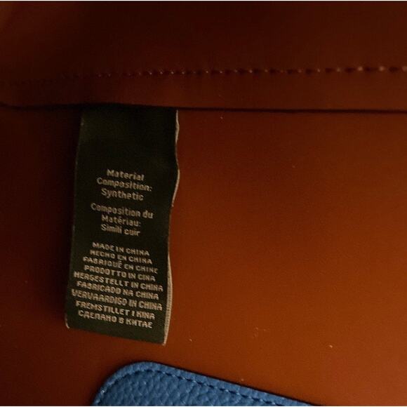 Ralph Lauren Women's Blue Pebbled Leather Tote Bag - Large - Picture 7 of 9